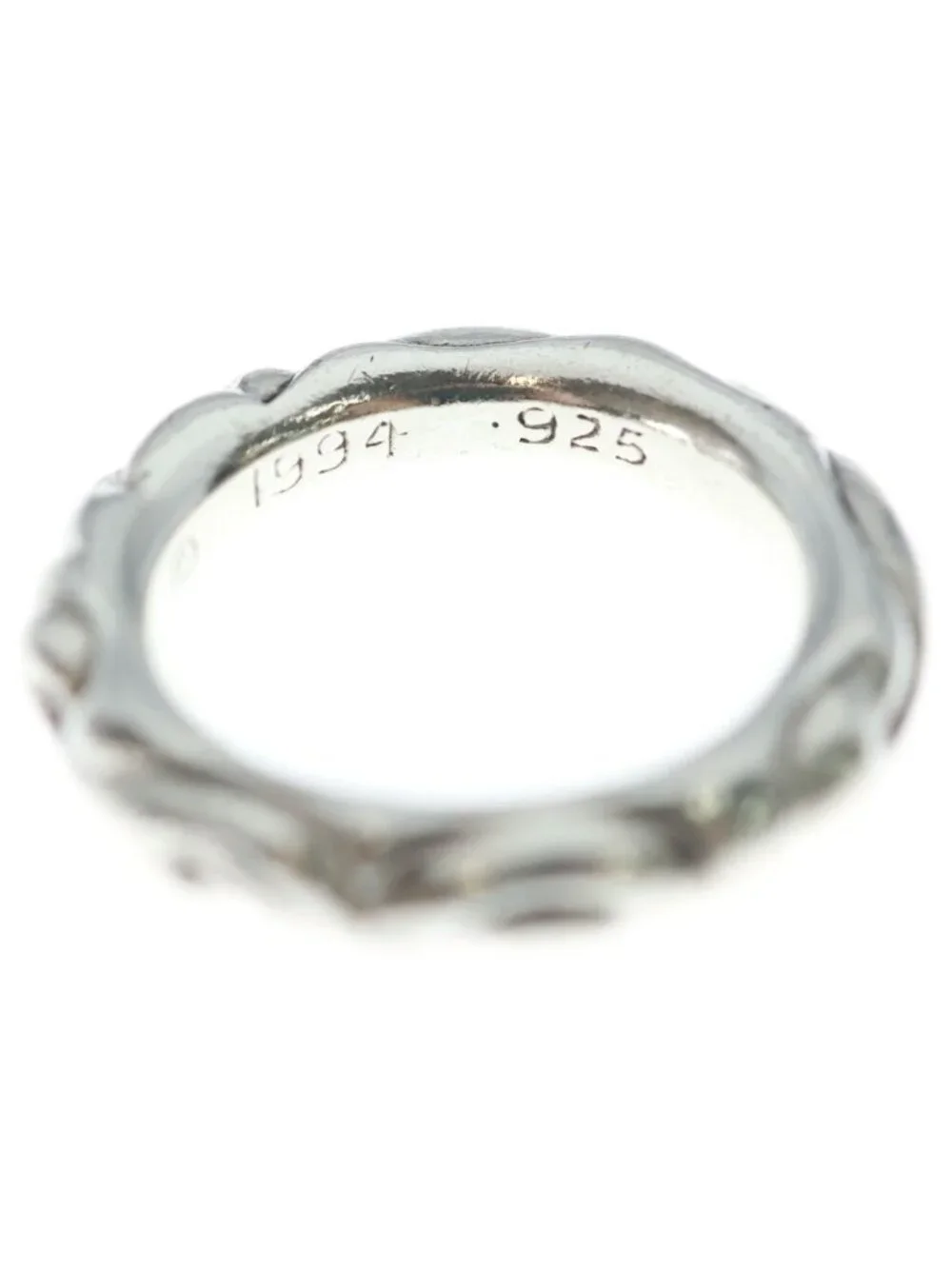 Chrome Hearts Scrl Band Scroll Ring Silver